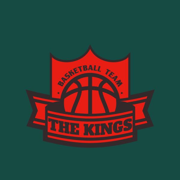 The Kings Basketball team Logo Template Thumbnail