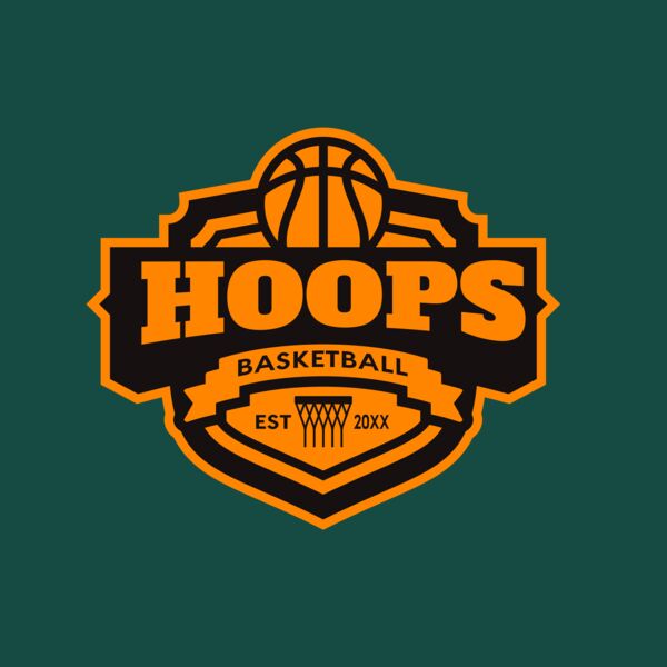 Hoops Basketball logo template 04 Thumbnail