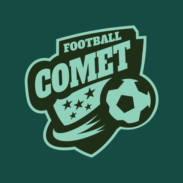 Comet Football logo template Thumbnail