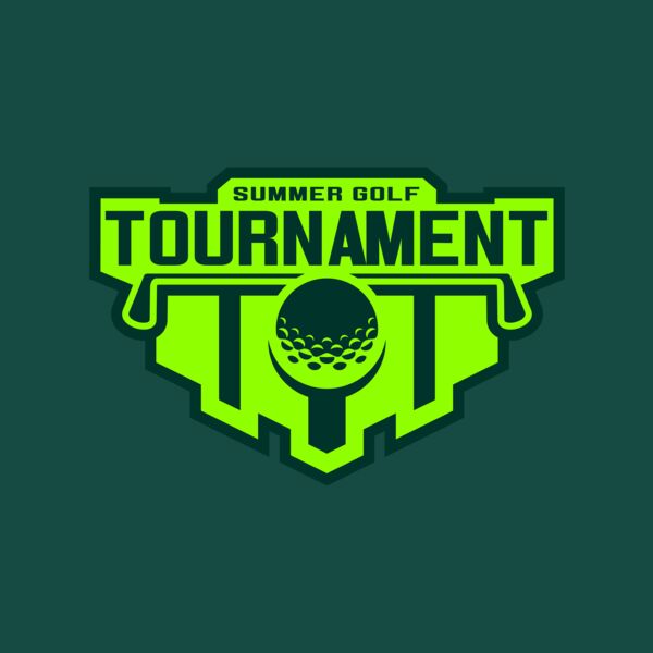 Tournament Summer golf logo template Thumbnail