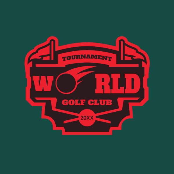 World Tournament Golf club logo template Thumbnail