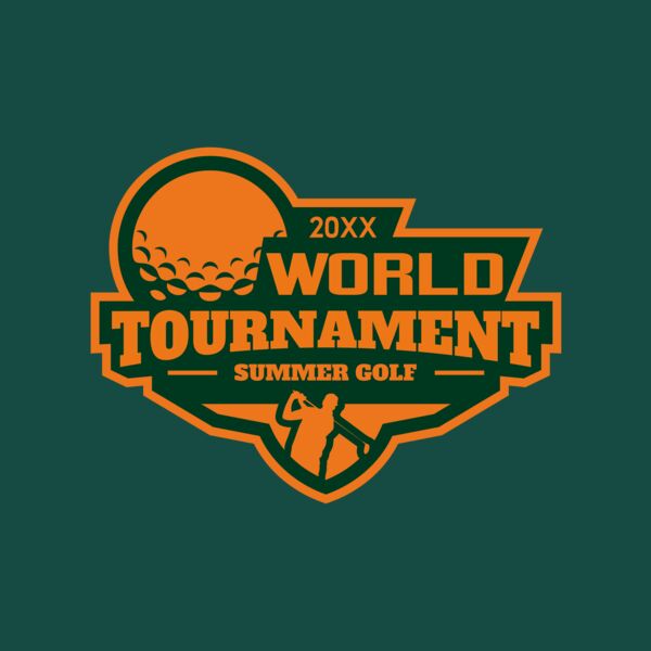 World Tournament Simmer Golf logo template Thumbnail