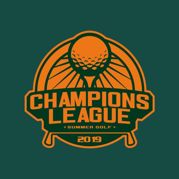 Champions League Summer Golf logo template Thumbnail