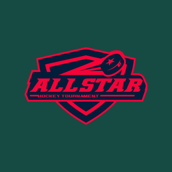 All Star Hockey Tournament logo template Thumbnail