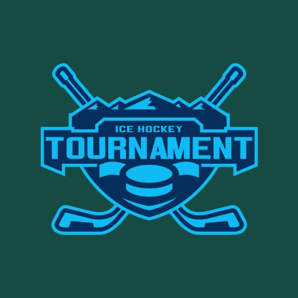 Tournament Ice Hockey logo template Thumbnail