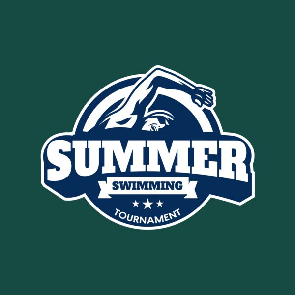 Summer Swimming Tournament logo template Thumbnail