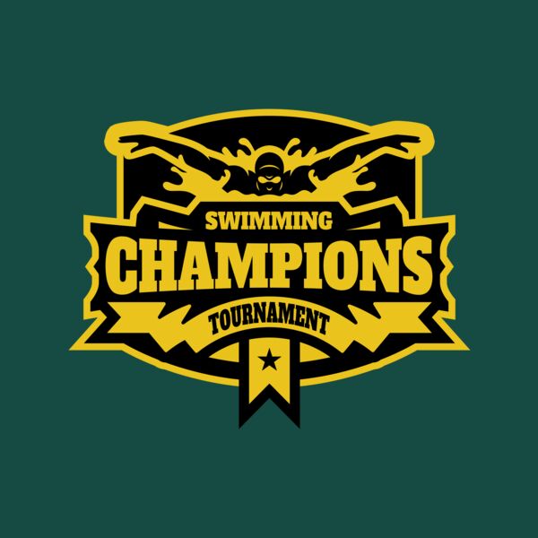Champions Swimming Tournament logo template Thumbnail