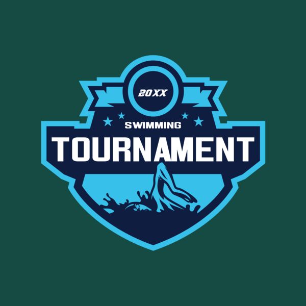 Swimming Tournament logo template Thumbnail