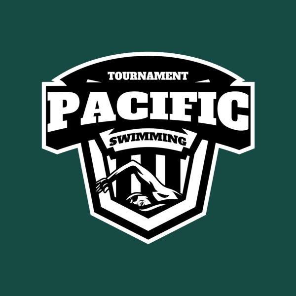 Pacific Swimming Tournament logo template Thumbnail
