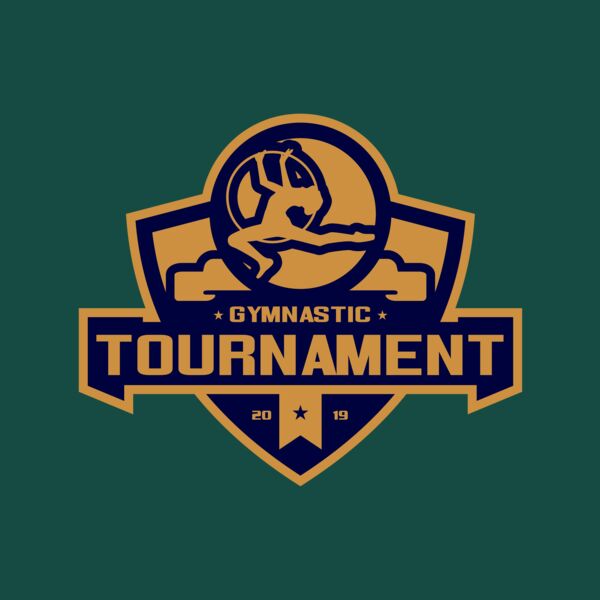 Gymnastic Tournament logo template 02 Thumbnail