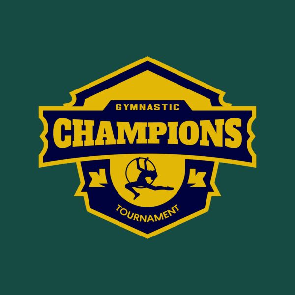 Champions Gymnastic Tournament logo template Thumbnail