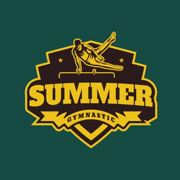 Summer Gymnastic logo template Thumbnail