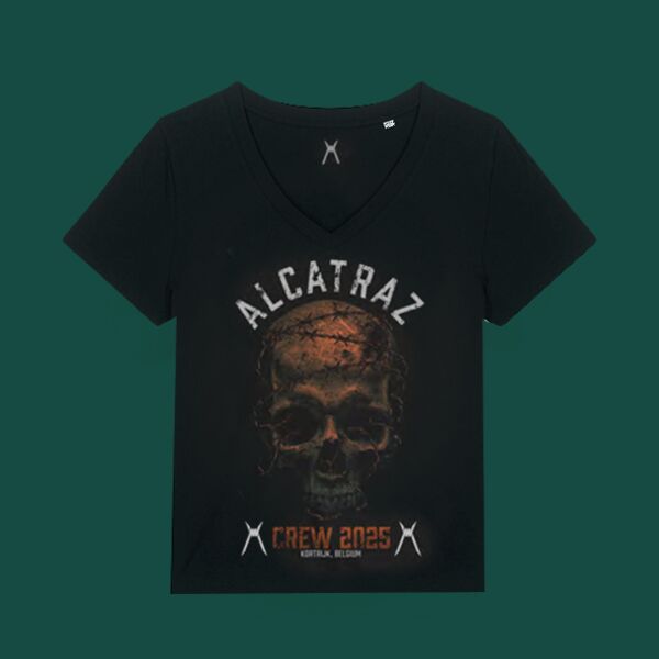 T-shirt crew skull - woman (v-neck) Thumbnail